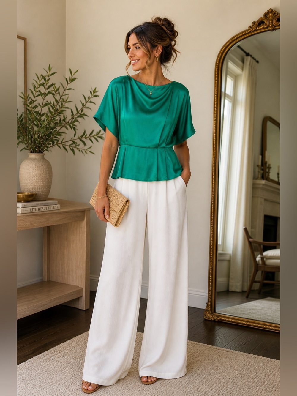 H&M drape neck blouse size xxl